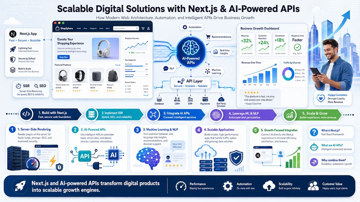 Scalable Digital Solutions: How Next.js and AI-Powered APIs Unlock Business Growth